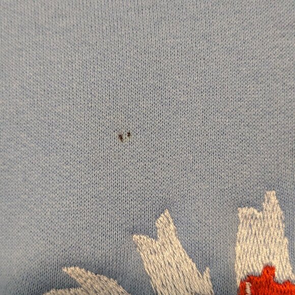 Lenko Animal Sweater Pink Cockatoo Sky Blue Size L - Picture 4 of 6